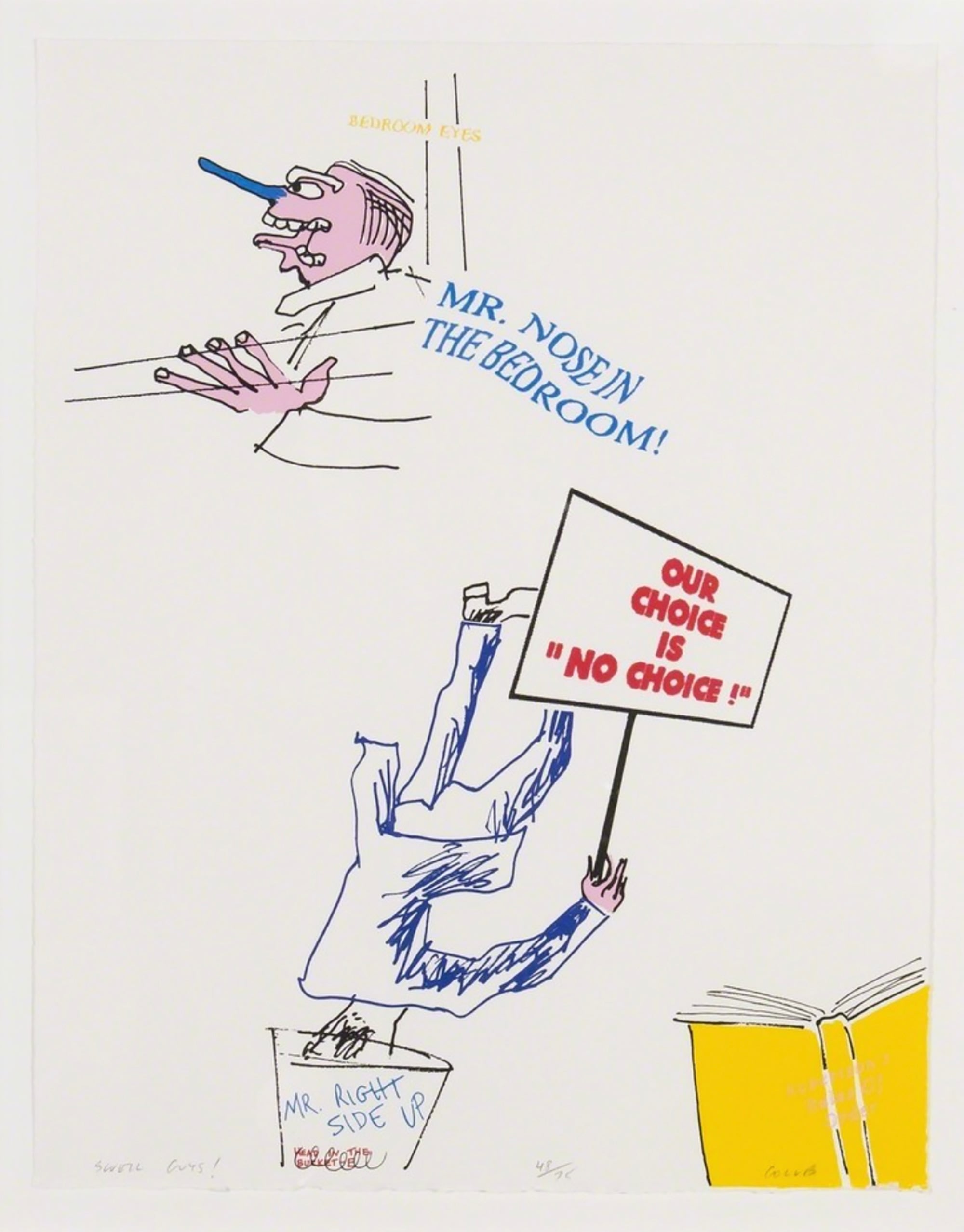 Leon Golub, Swell Guys, work on paper, social commentary