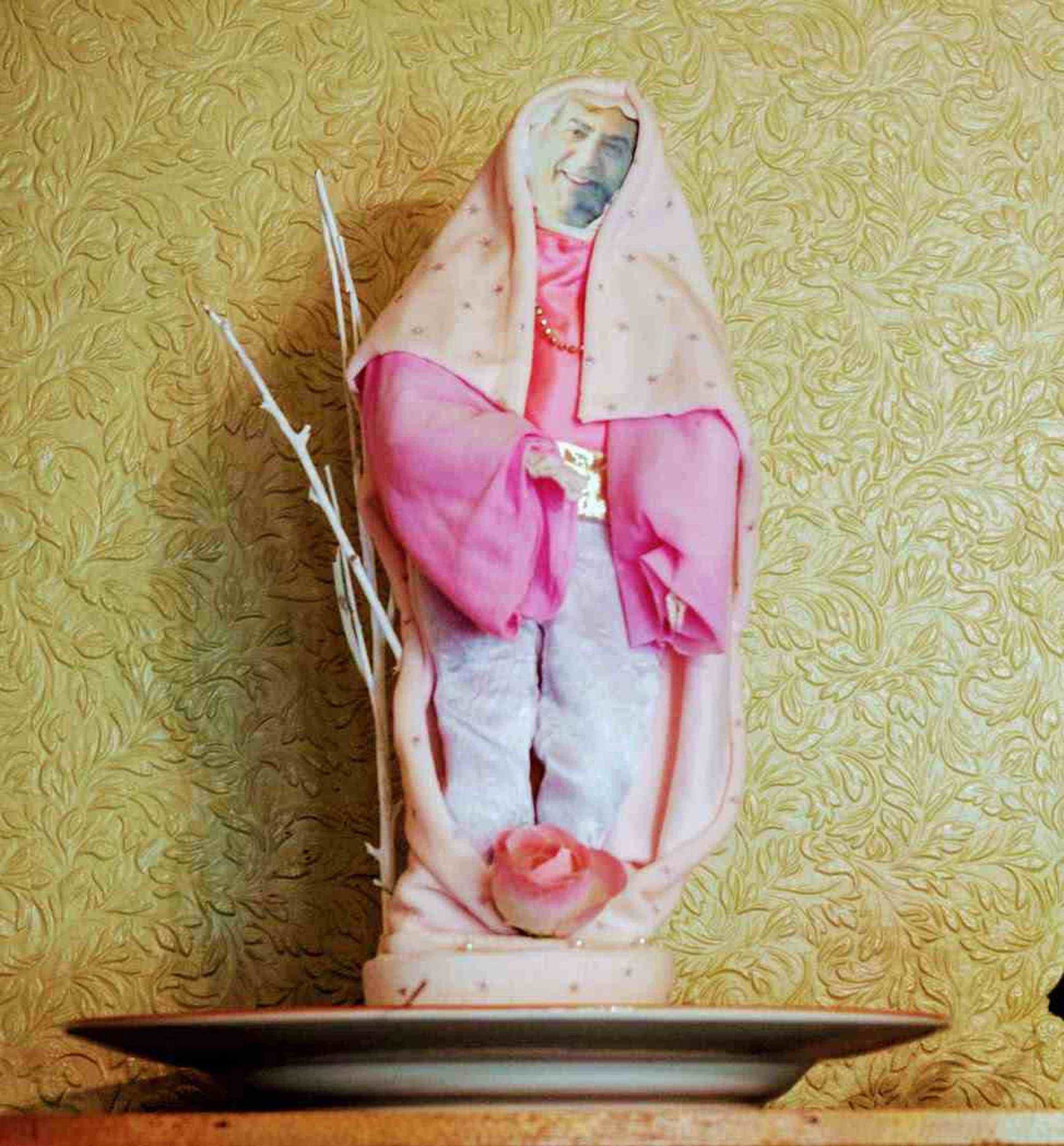 Michael Rosenthal, Self Portrait as the Virgin Mary, mixed media, religious-themed self portrait