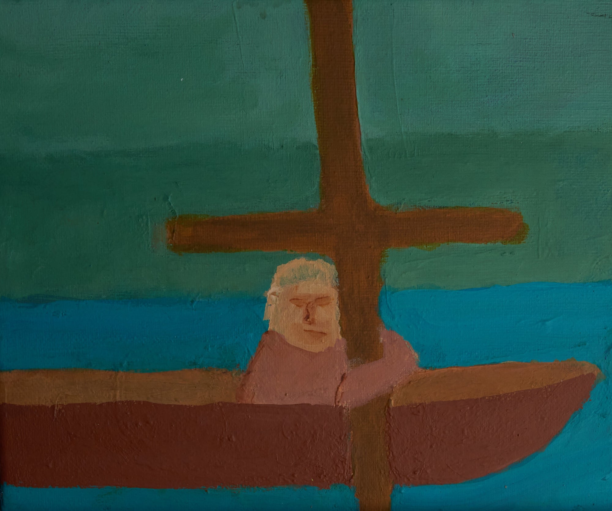Michael Rosenthal, Flood Kakhovka Dam, work on paper, flooded landscape referencing the 2023 Ukrainian dam disaster