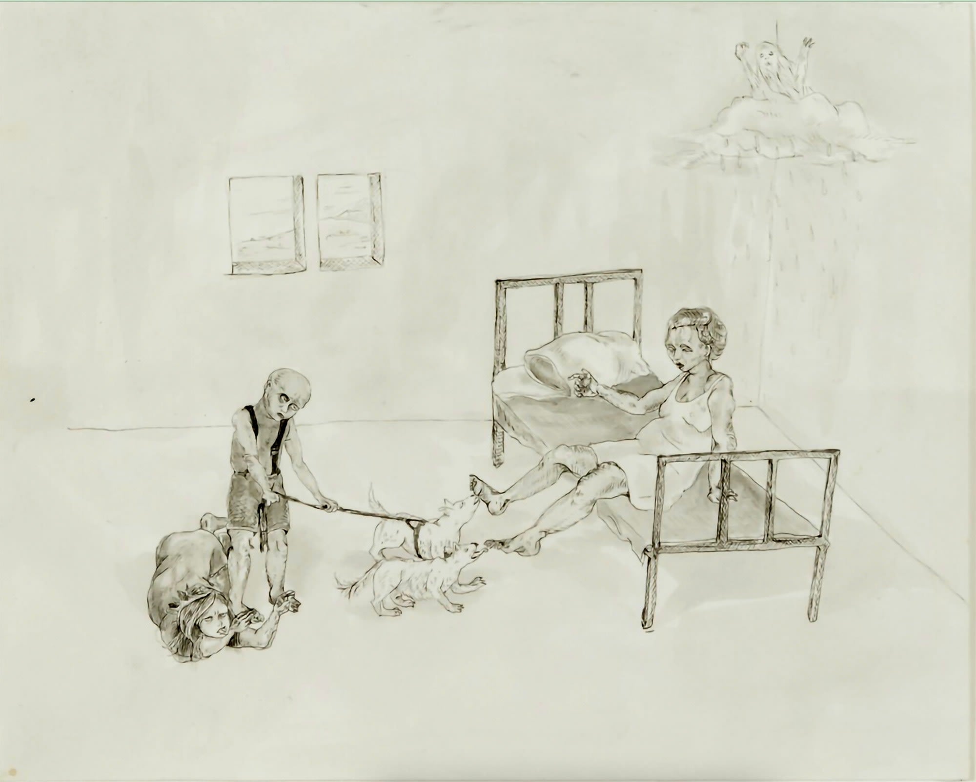 Candice Lin, The Discovery of the New World 6 Hips of the Father, lithograph, pre-Columbian imagery layered with modern visual culture
