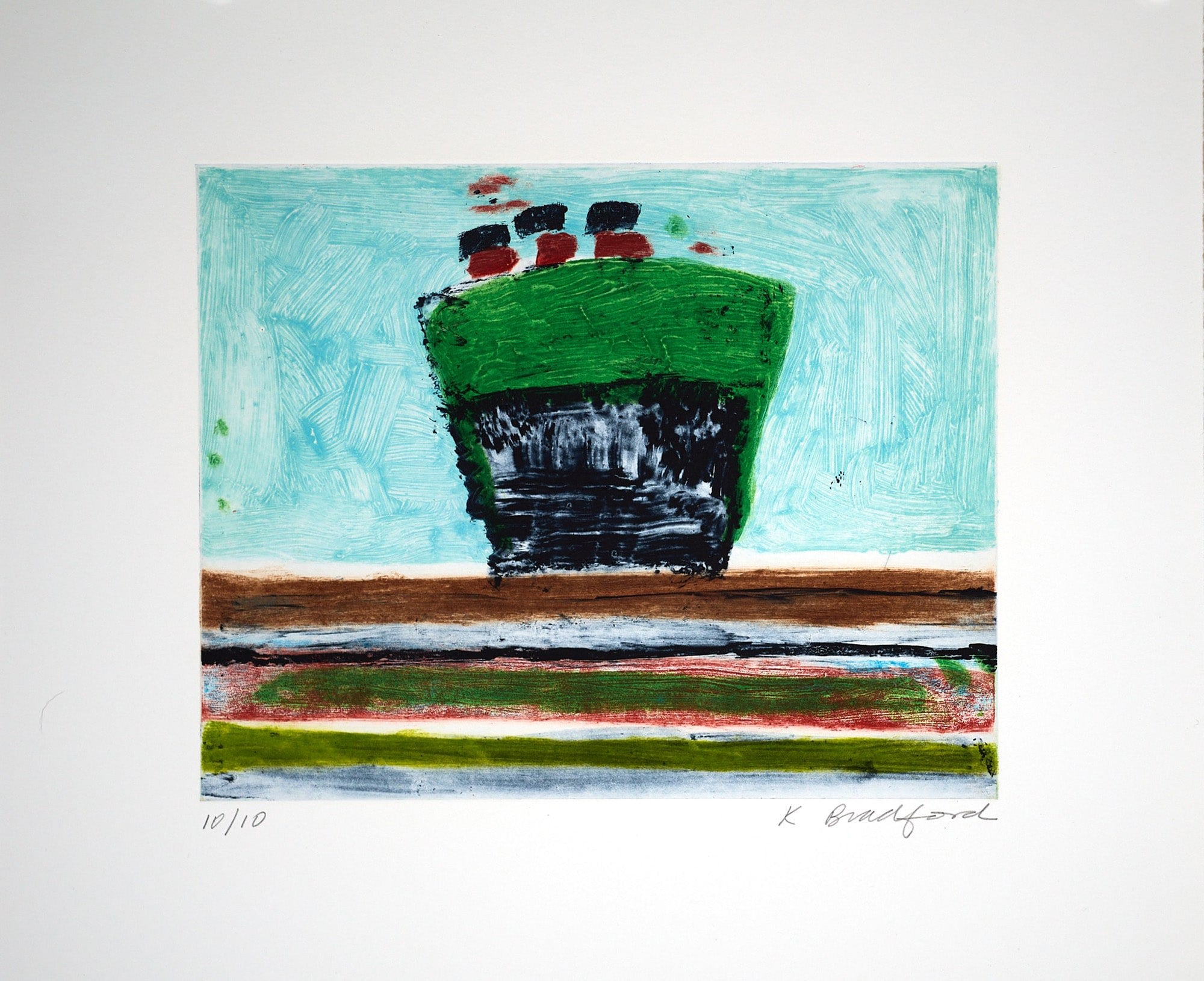 Steamboat Emerald, Limited Edition Print , Artist: Katherine Bradford, 10/10